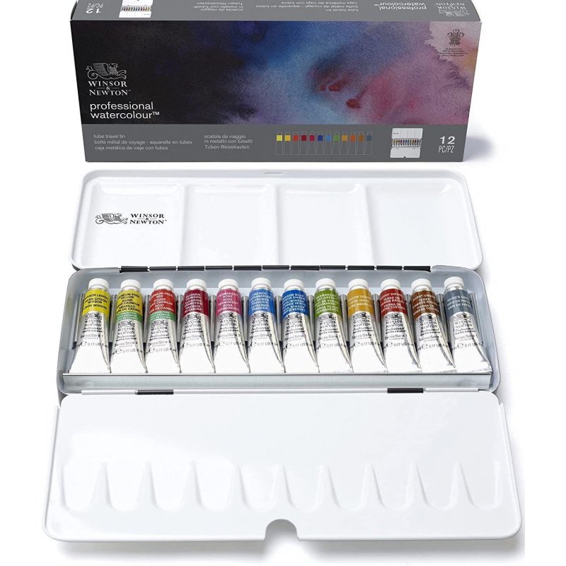 Winsor and Newton Professional Watercolour Tube Travel Tin