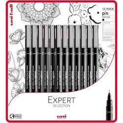 Uni-Pin Fineliners Pack Of 12