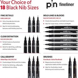 Uni-Pin Fineliners Pack Of 12