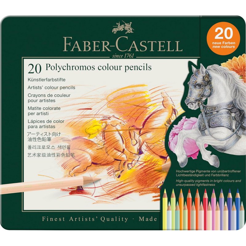 Faber-Castell Polychromos - Tin of 20 New Colours