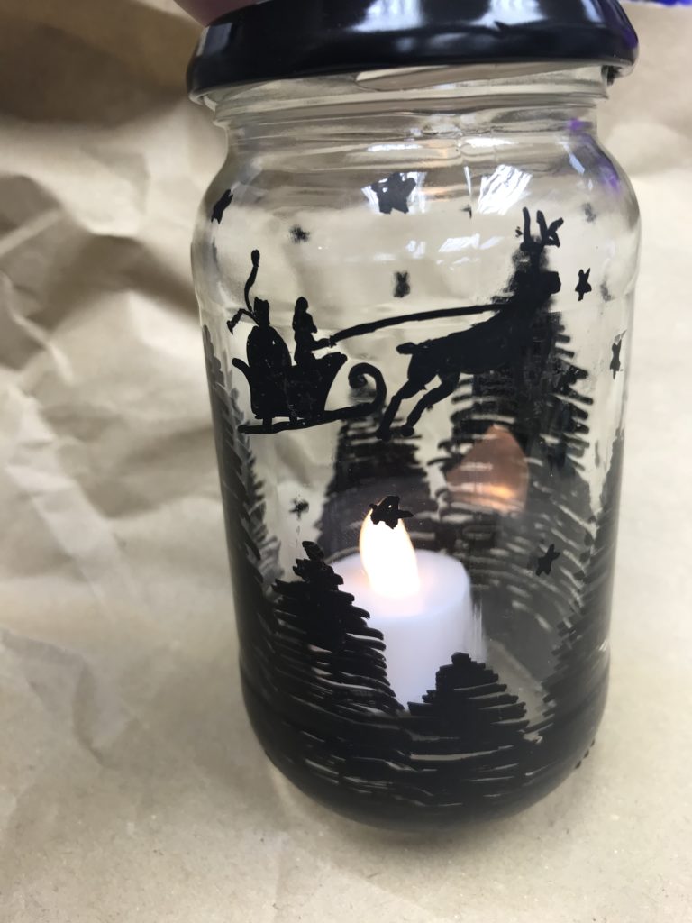Glass Jar Tealight Holder