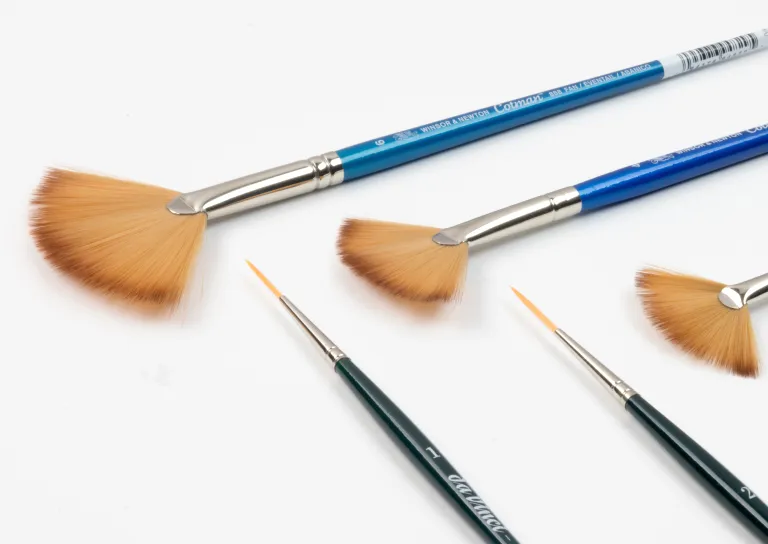 Winsor & Newton Cotman Series 888 Fan Brushes ·  Da Vinci Nova Synthetics Series 1270 · Available from Tindalls Art & Graphics